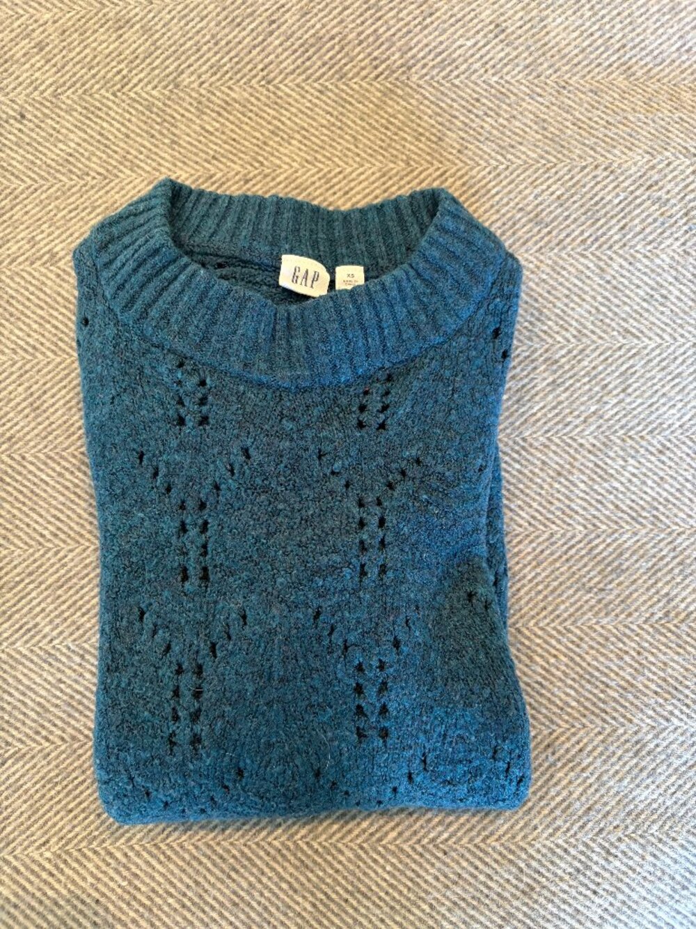 GAP Blue Pointelle Sweater